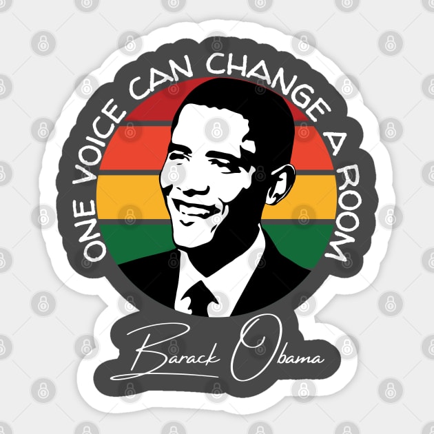 One Voice Barack Obama Quote Biden Inauguration 2021 Gift Sticker by Lone Wolf Works